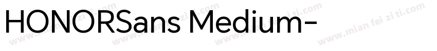 HONORSans Medium字体转换